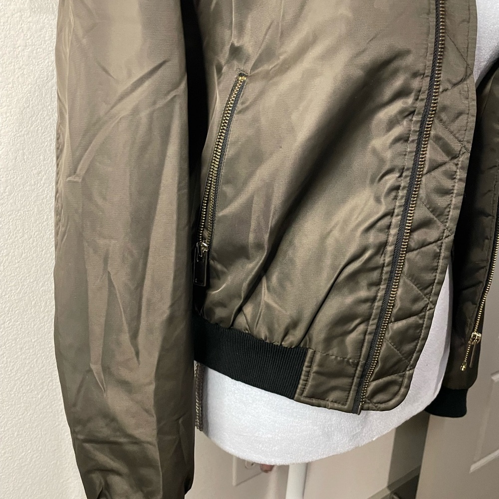 Zara Basic Olive Green With Black Trim Women's Bo… - image 3